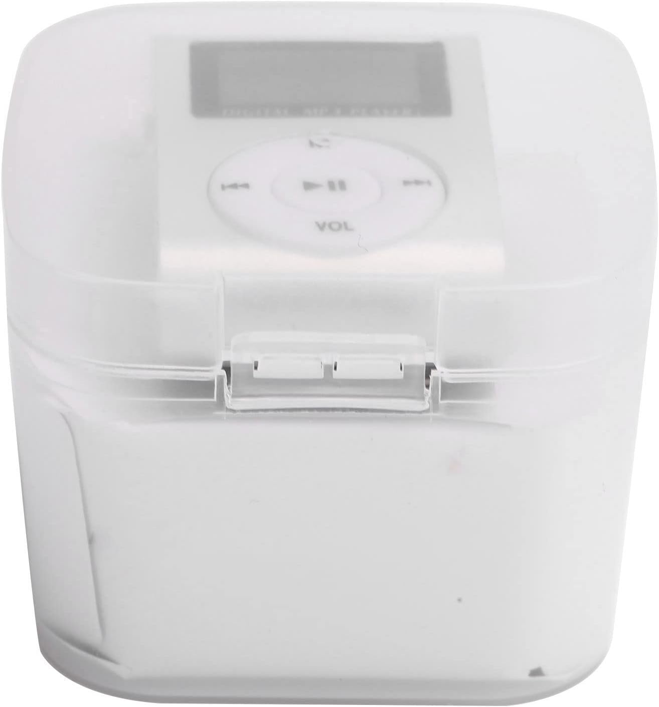 SALALIS MP3 32GB Music Player with Clip, USB & LCD Screen, Supports Memory Card, Earphone & USB Cable (Silver)