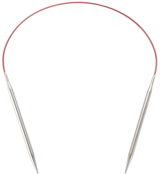 ChiaoGoo 16-Inch Red Lace Stainless Steel Circular Knitting Needles, 3/3.25mm