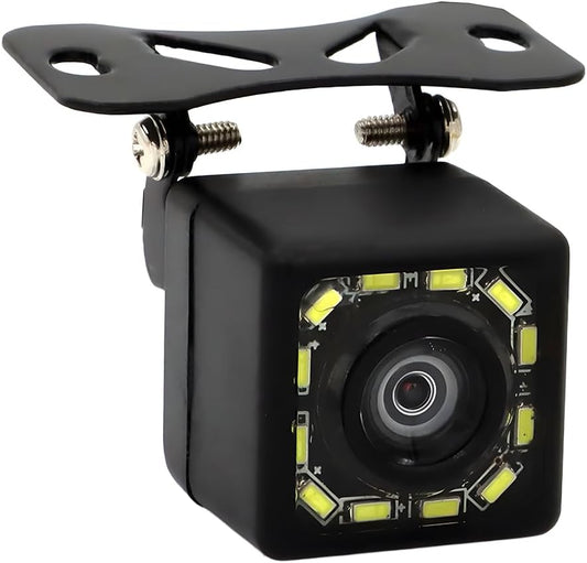 UHANBUT 12 170 Car Backup Camera, LED Night Vision Waterproof HD Rear View Camera, Wide Angle Long License Plate Frame
