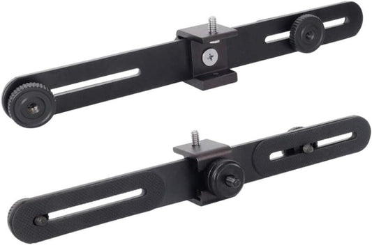 Walway 1/4 inches Straight Triple Head Bracket Tripod Mount for Screw DSLR Camera LED Light Flash Light Microphone