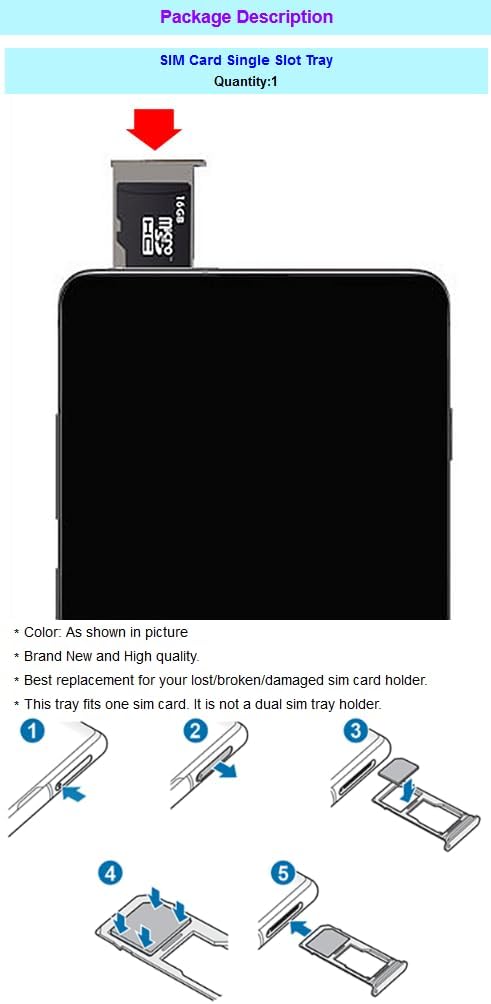 AceSoft 10 High Grade Boosting Excellent Replaceable Dual SIM Card Tray Holder + SIM Card Ejection Pin Compatible