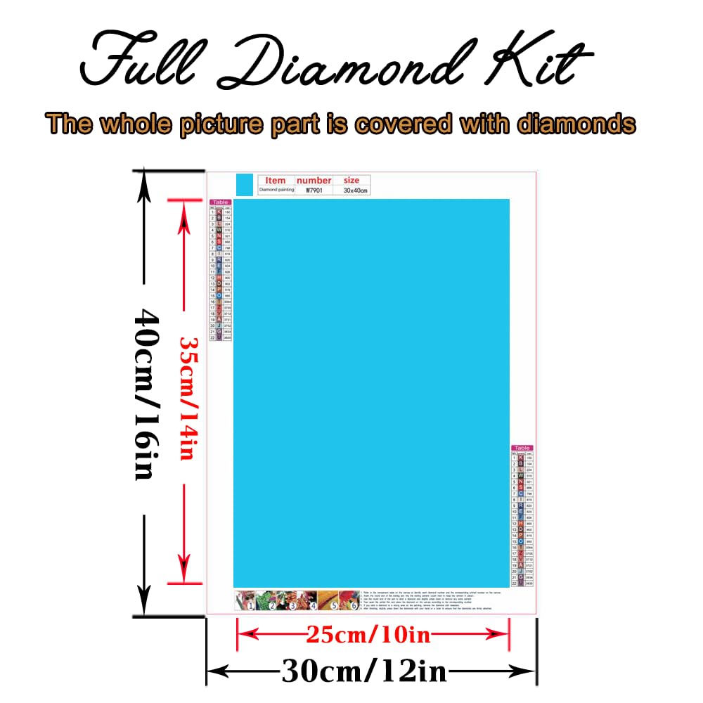 fufibwoesan Cartoon Animal Diamond Painting Arts and Crafts Round Full Drill Diamond Art Kits Decorative Wall Room Gift Digital Diamond Painting Kit for Beginners (30x40cm/12x16in) (P-O-K-023)