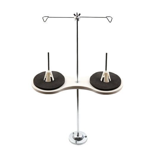 Skysewing 228776 21in Cone Thread Stand Spool Holder for Industrial Household Sewing Embroidery Quilting Serger Machines, 2 Thread Stand for Smoother Feed, 12cm Spool Holder with Steady Iron Base