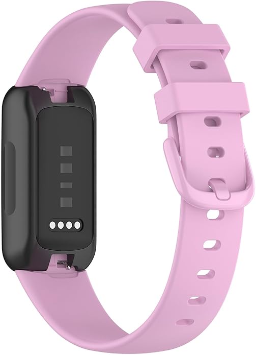 2 Pack Compatible with Fitbit Inspire 3 Bands, 15.4mm Width Soft Silicone Adjustable Sport Replacement Band for Women Men