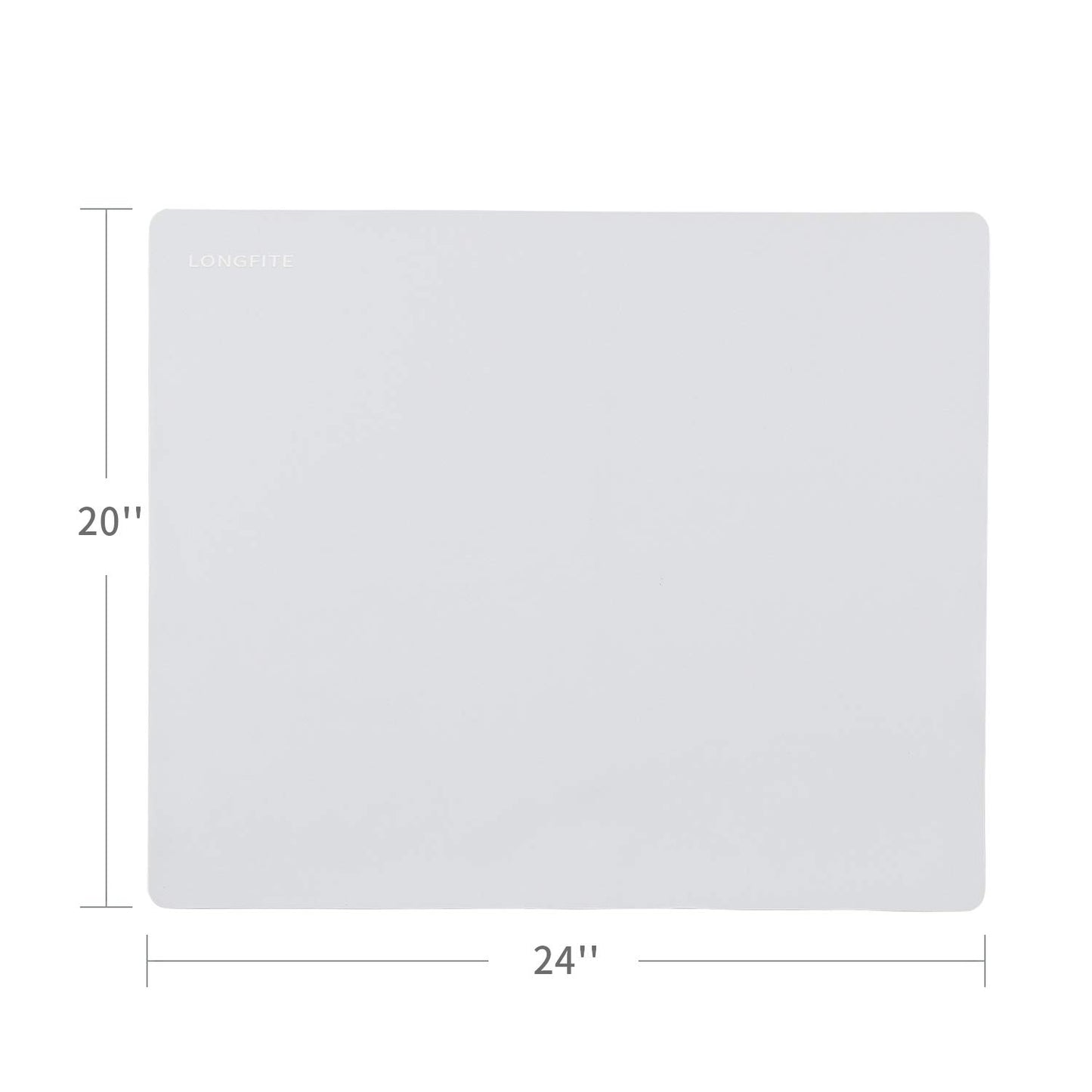 LONGFITE Silicone Baking Mat 23.6''x19.7'' Extra Large for Dough Rolling Pastry Fondant Mat Nonstick and Nonskid Heat Resistent, Countertop Protector, Dining Table Mat and Placemat (Extra Large, Gray)