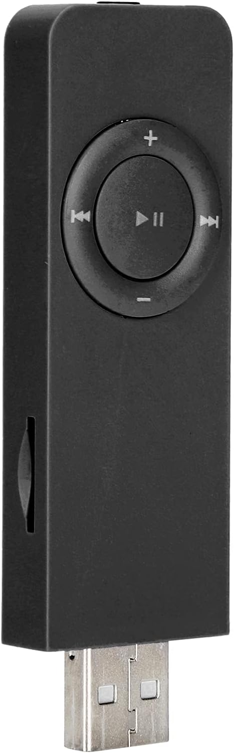 Dioche MP3 32GB 3.5mm USB Player with Expandable Memory, Includes Earphones & Clip, Portable Music Player for Kids