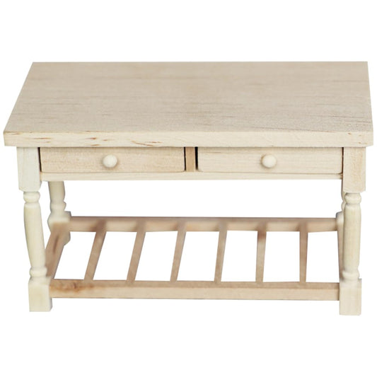 Mini Furniture Model Adorable Furniture Ornament Wooden Decoration Mini Desk Model Mini House Desk Simulation Furniture Mini House Furniture Miniature Adornment Wooden Mini Desk