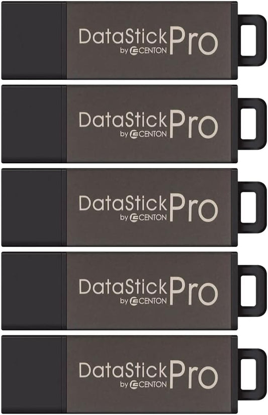Centon 64GB 5 Pack, 2.0 DataStick Pro by , USB Flash Drive Memory Stick for Storage and Backup