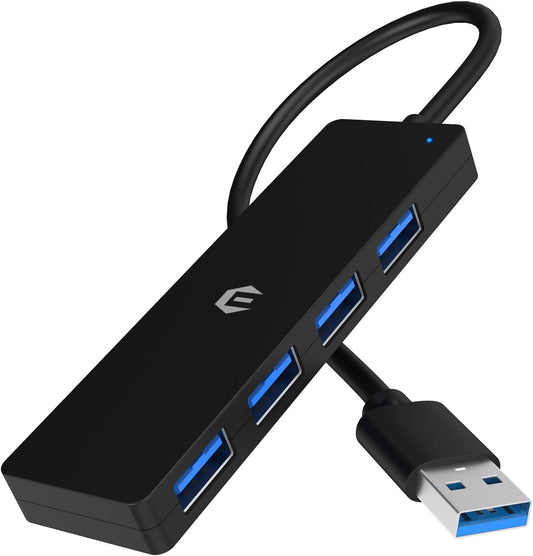 Tymyp 4-Port 3.0 3 USB Hub, USB Hub Ultra Slim USB Splitter for Mac Pro/Air, iMac Pro, Mac mini/Pro, Dell, HP, Surface