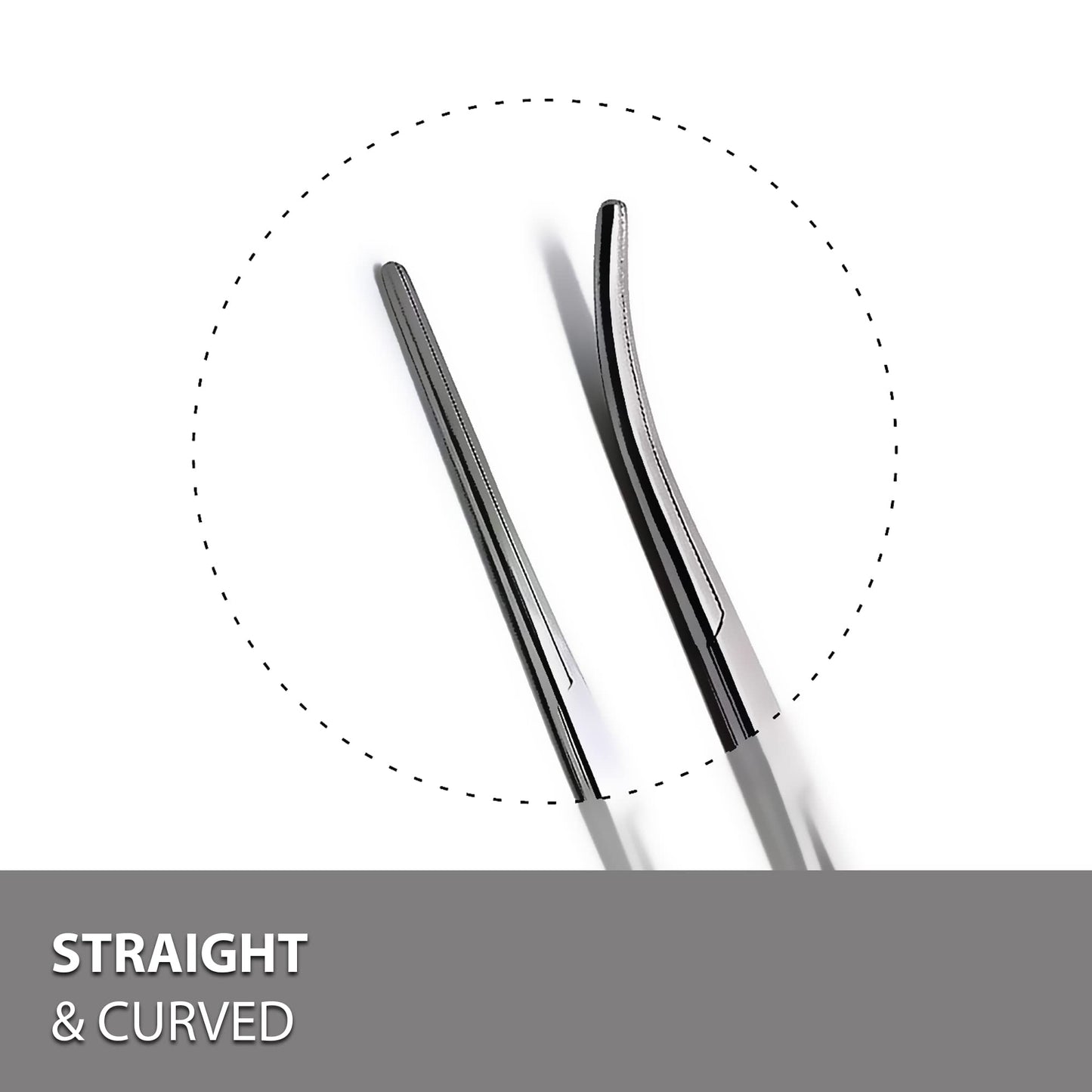 DEXSUR Ultimate Hemostat Set, 6 Piece Ideal for Hobby Tools, Electronics, Fishing and Taxidermy - 8", 6.25" and 5", Stainless Steel, Curved & Straight