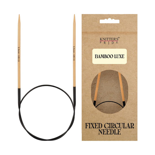 Knitter’s Pride Bamboo Luxe Fixed Circular Needles 32"" (80cm) – US Size 1.5 (2.5mm)