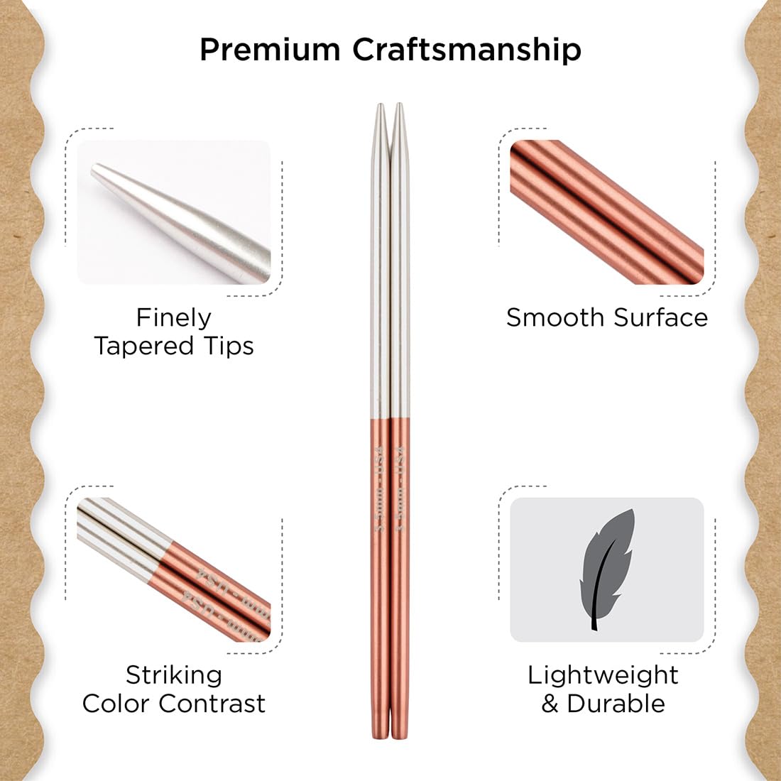 Knitter’s Pride Rosemist Special Interchangeable Circular Needles 4"" (10cm) – US Size 4 (3.5mm)