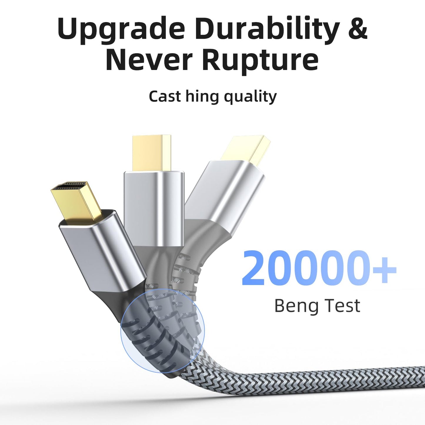 looyotul 4k 40ft 2.0 4K@60HZ 3D PS4/PS5 Hdmi Cable Ultra High Speed HDMI Cable ARC Gold Plated Connector Ethernet Audio