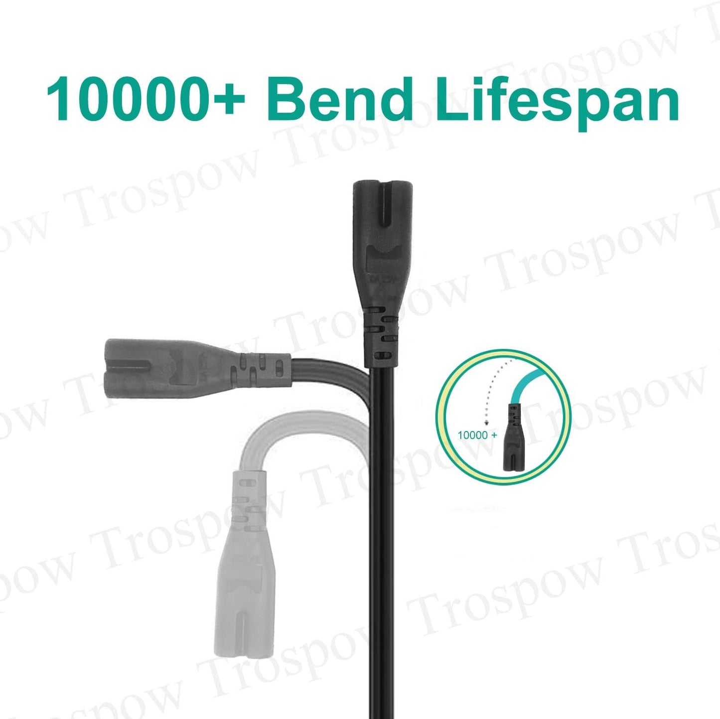 Trospow 8.2ft 5.1 4K 10 2.1 2 AC Power Cord Replacement for JBL Bar Soundbar with Surround and in Subwoofer, Bar Home