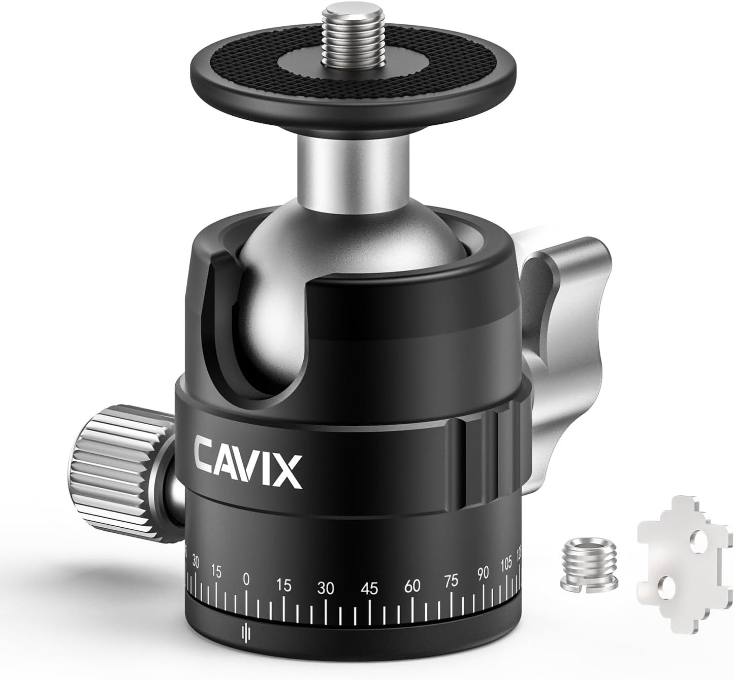 CAVIX 25mm 360 1/4" 11lb/5kg Mini Ball Head Panoramic Tripod Head Small Ball Head with Quick Release Plate