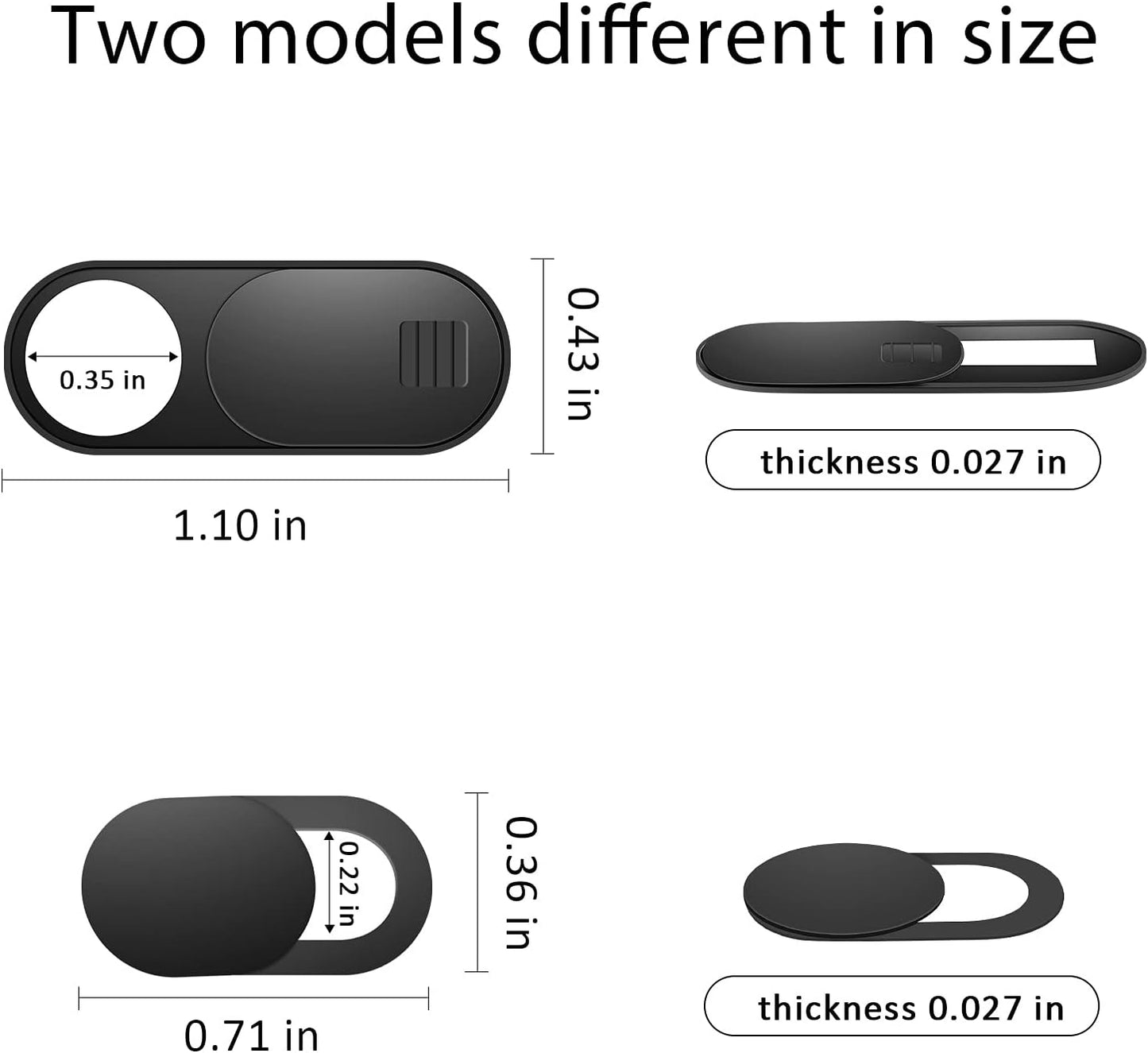 ZUCUCUC 11 Pack Webcam Cover, Laptop Camera Cover Slide, Phone Camera Cover, Ultra Thin Webcam Cover Slide Compatible