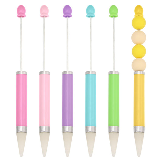 beinkmake 6pcs Rhinestone Picker Dotting Pen Beadable Rhinestone Applicator for Diamond Painting Nail Art Self-Adhesive Wax Tip Pen Candy Color