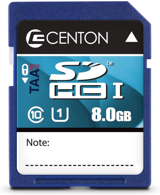 Centon 1 (U1) 8GB 1, (S1-SDHU1-8GTAA) SD UHS Class Flash Memory Card x