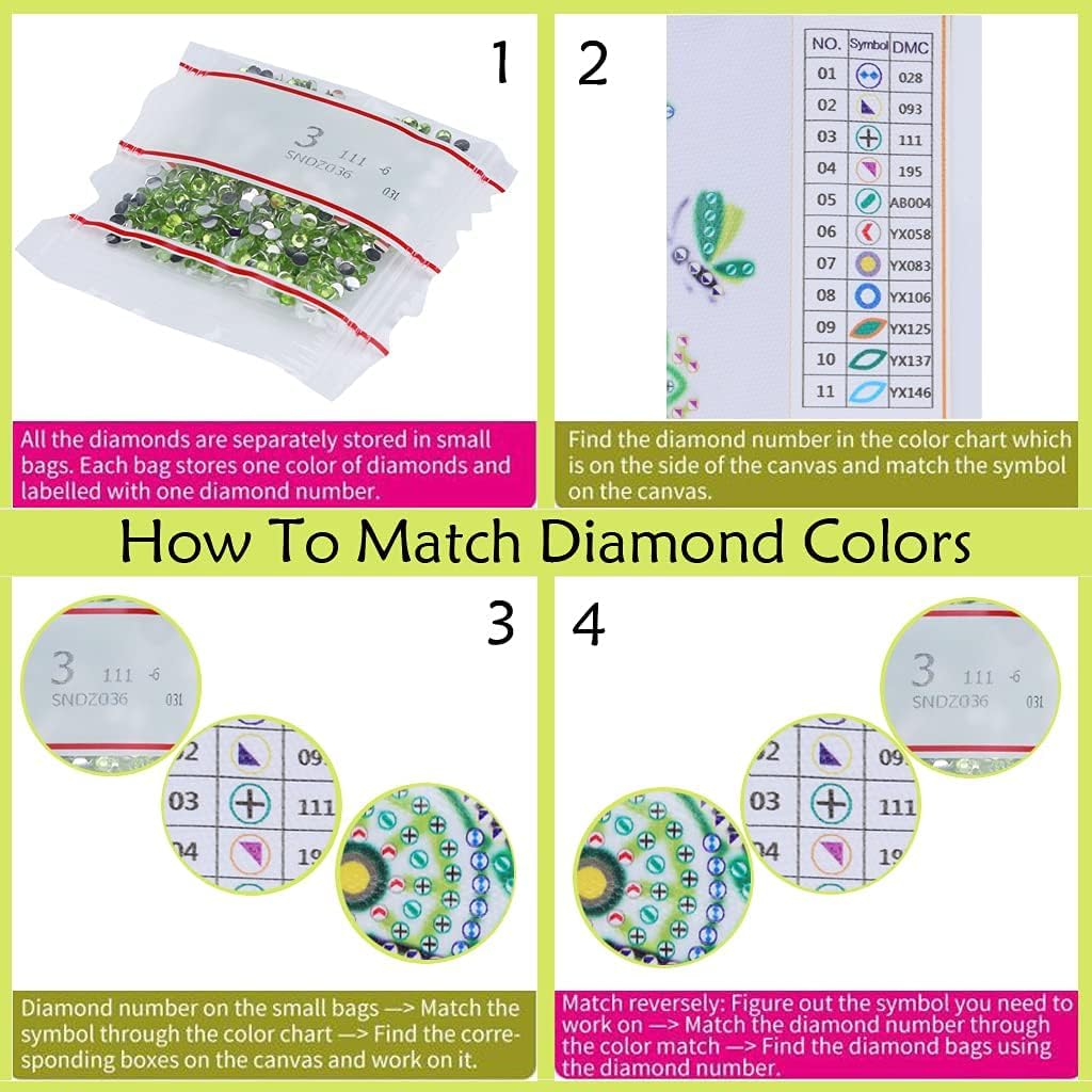 STGLCR Butterfly Diamond Art Painting Kit for Adults, 3D Hanging Diamond Art Suncatchers, Flower Diamond Art Painting Crafts Gift, DIY Special Shaped Gem Crystal Ornament