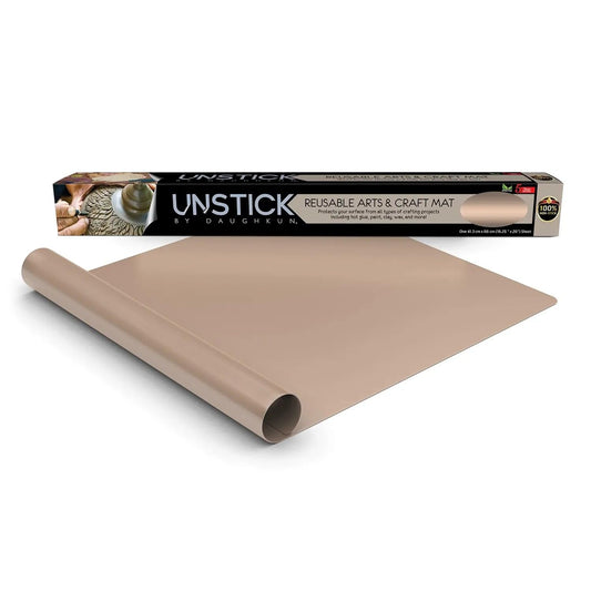 26" x 16.25" Reusable Non-Stick Craft Mat – Extra Large Heat-Resistant Work Surface Protector, Waterproof & PFOA-Free Sheet for Epoxy Resin, Painting, Jewelry Molds, Clay, Hot-Glue & DIY Projects