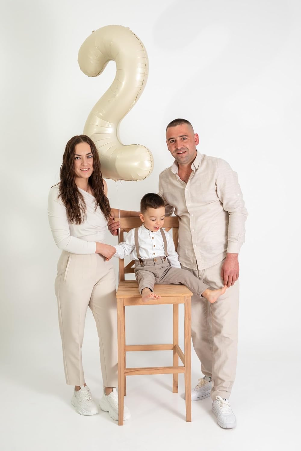 Regine Switzerland Cream Number Balloon - 40 Inch Birthday Decoration for All Ages | Perfect for Parties