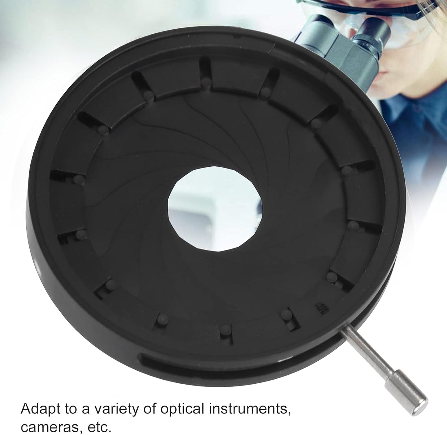 AstraLoom SK34 1.534mm 49mm Adjustable Iris Aperture Diaphragm Module Condensor Optical Diaphragm for Optical