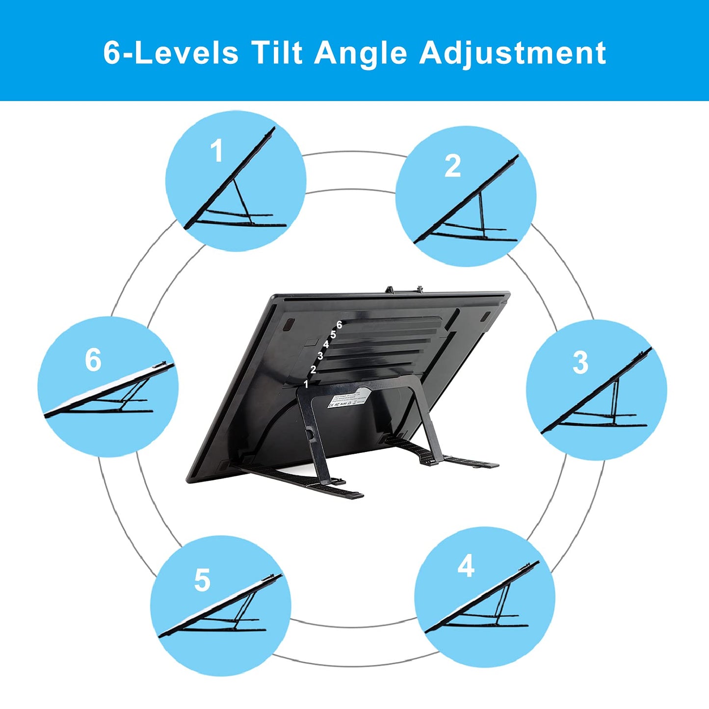 A3 LED Light Pad with Carry Bag, TOHETO Wireless Rechargeable Light Board with Stand and Top Magnetic Clip 3 Colors Stepless Dimmable 6 Levels Brightness Light Box for Diamond Painting Weeding Vinyl
