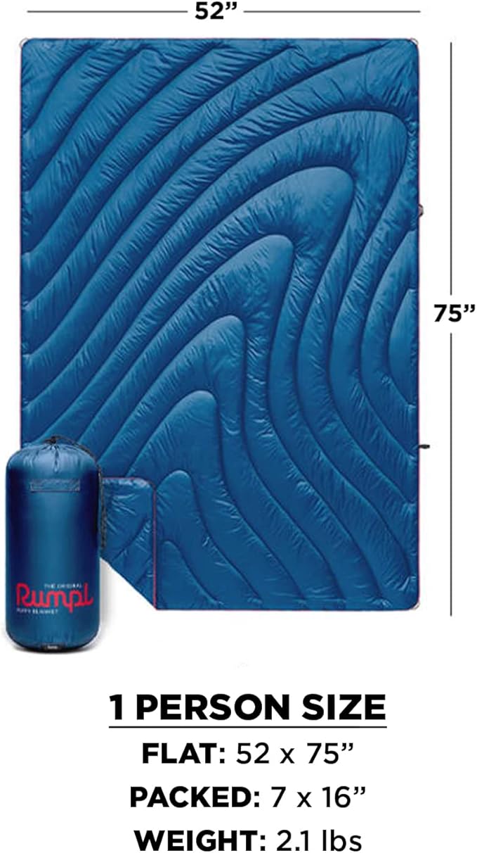Rumpl Original Puffy Yosemite National Park Blanket for Camping and Outdoors, V1, Yosemite V1