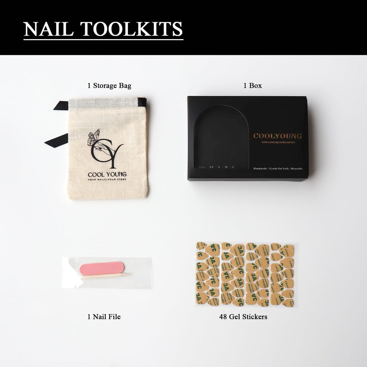 Press On Nails Thick Acrylic Short Nails Handmade Press On Nails Short Square 3D Pink Cat Eye Nails Gifts For Women COOLYOUNG 15 PCS, Size M