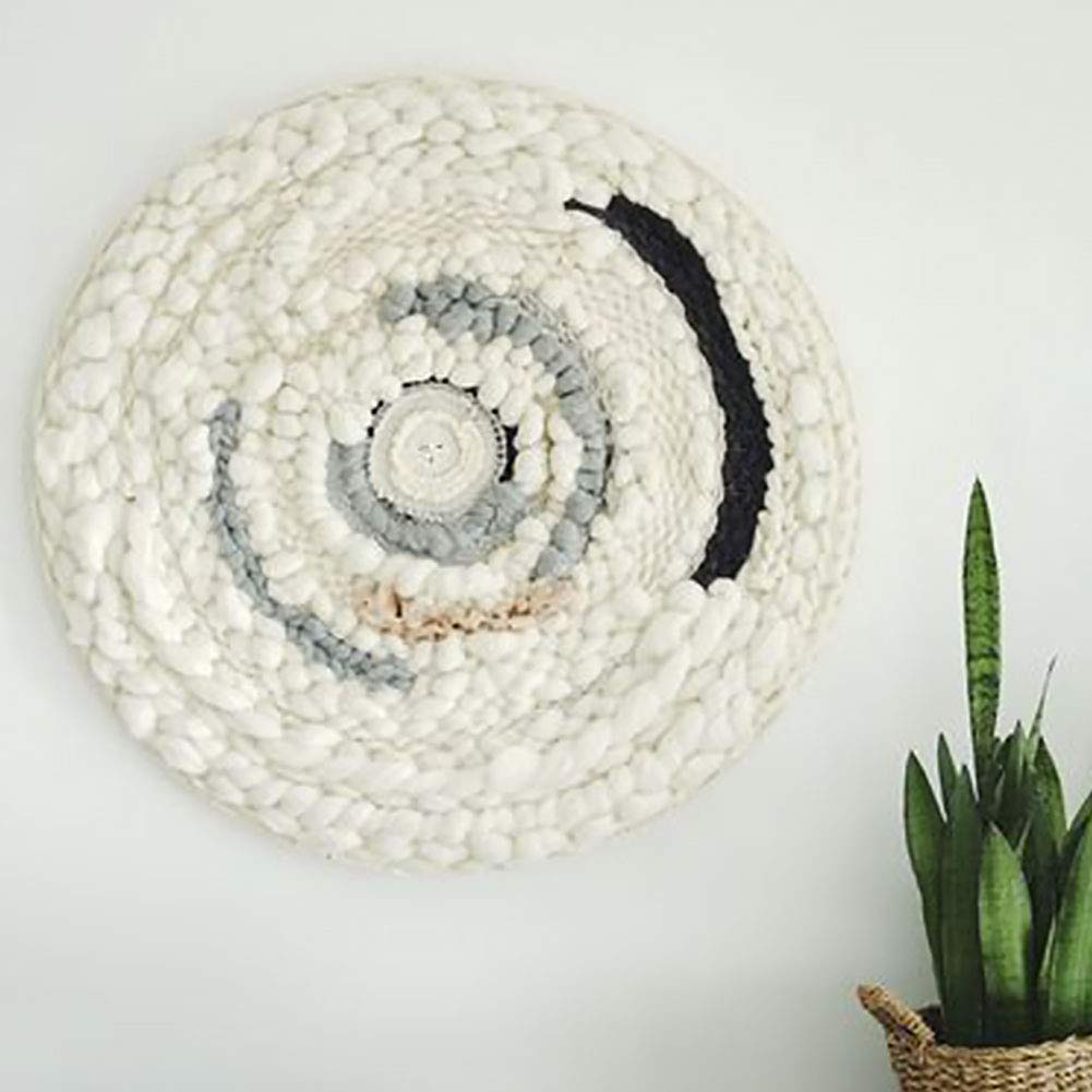 Handmade Weaving Machine, Multifunctional Round Wooden Machine Tools Knitting Loom DIY Handmade Household Weaving Machine for Knitting Coaster and Vintage Style Network（Diameter：11.4inch）