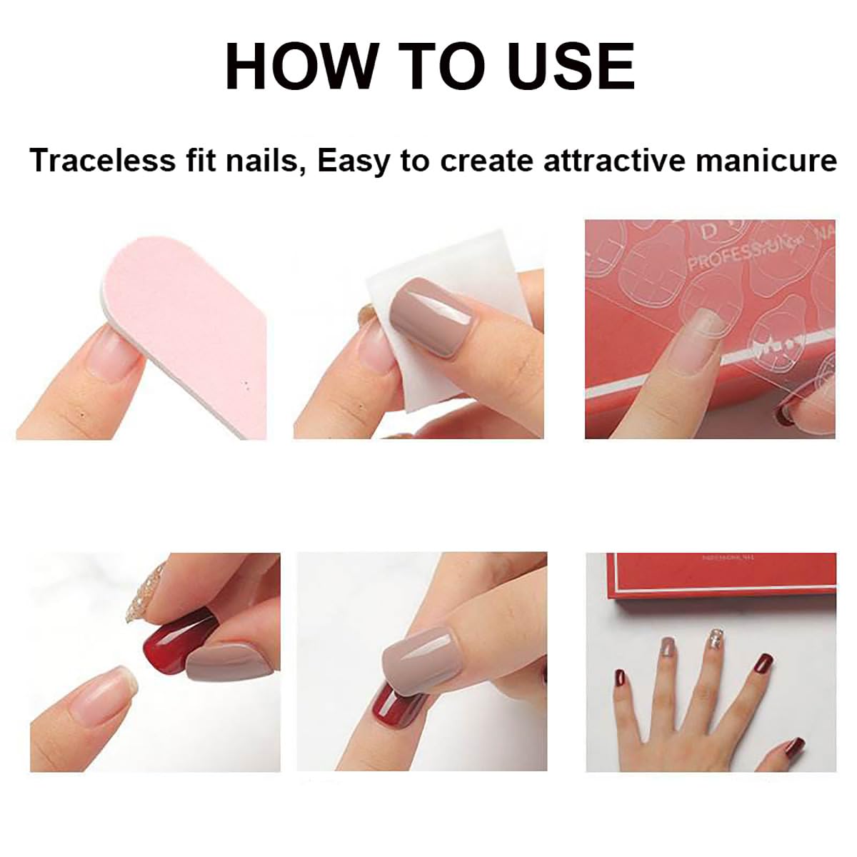 24Pcs Handmade Press on Nails Medium French Tip Fake Nails Almond Shaped 3D Flower Hibiscus with Gold Beads Glitter Design Glue on Nails Spring Summer False Nails for Women Girls Acrylic Manicure