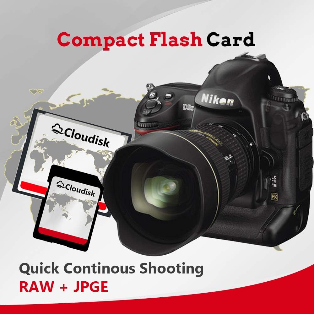 Cloudisk Pack 2 4GB 2.0 (4 of Compact Flash Card CF Card Performance for Vintage Digital Camera and Industry Equipment