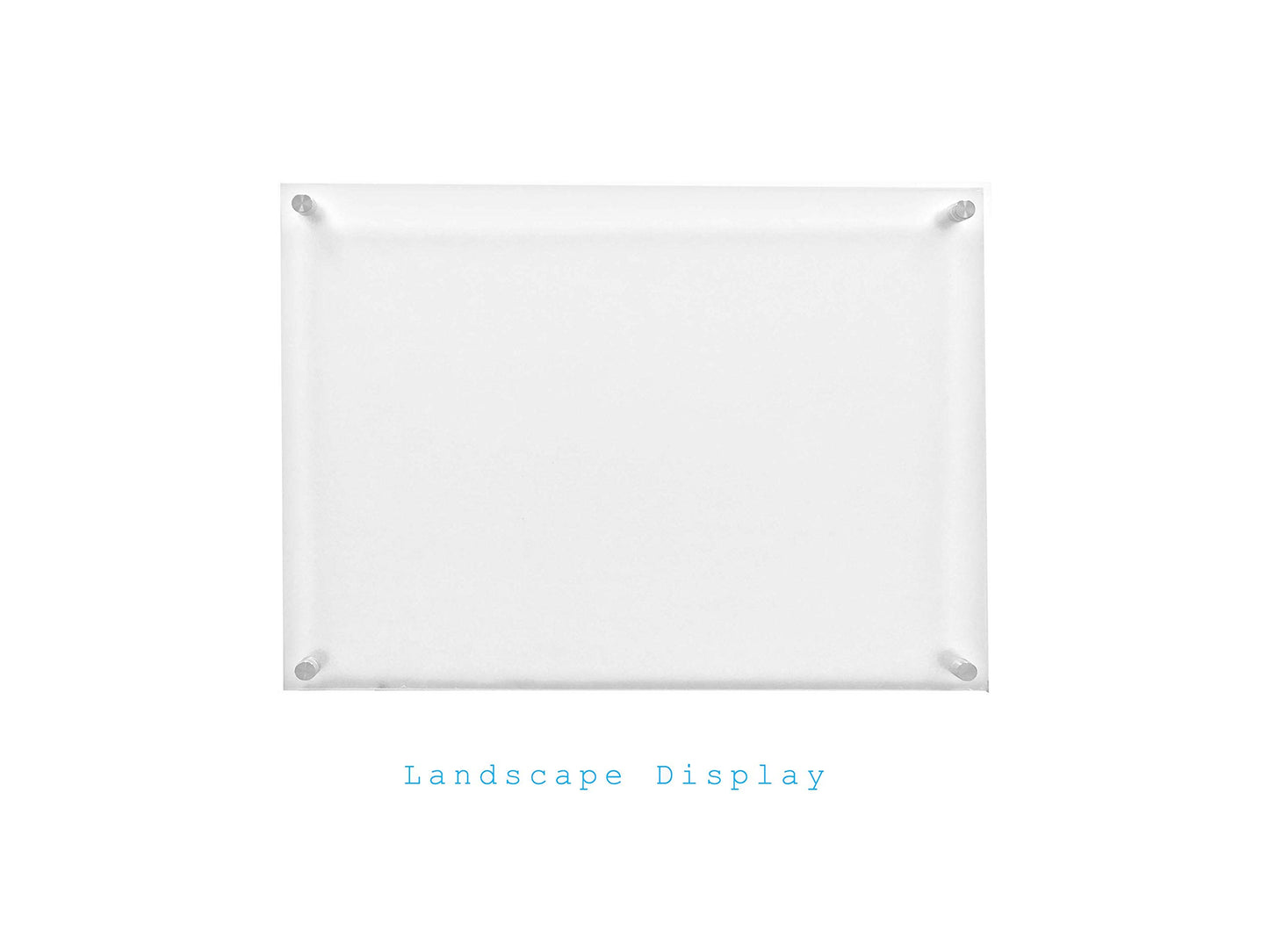 6x8 Floating Acrylic Picture Frame With Chrome Standoff Double Panel Wall Mount Photo Frame for Picture Up To inches (Inner Max Size is 6x8 inch)