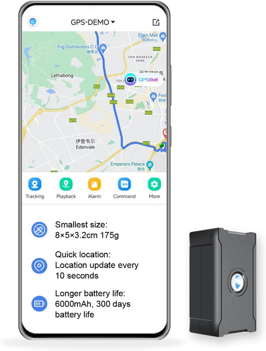 wanwaytech 6000Mah 90 4G GPS Tracker for Vehicles, Battery Life Up to Days, Waterproof, Magnetic LTE, Unlimited Range