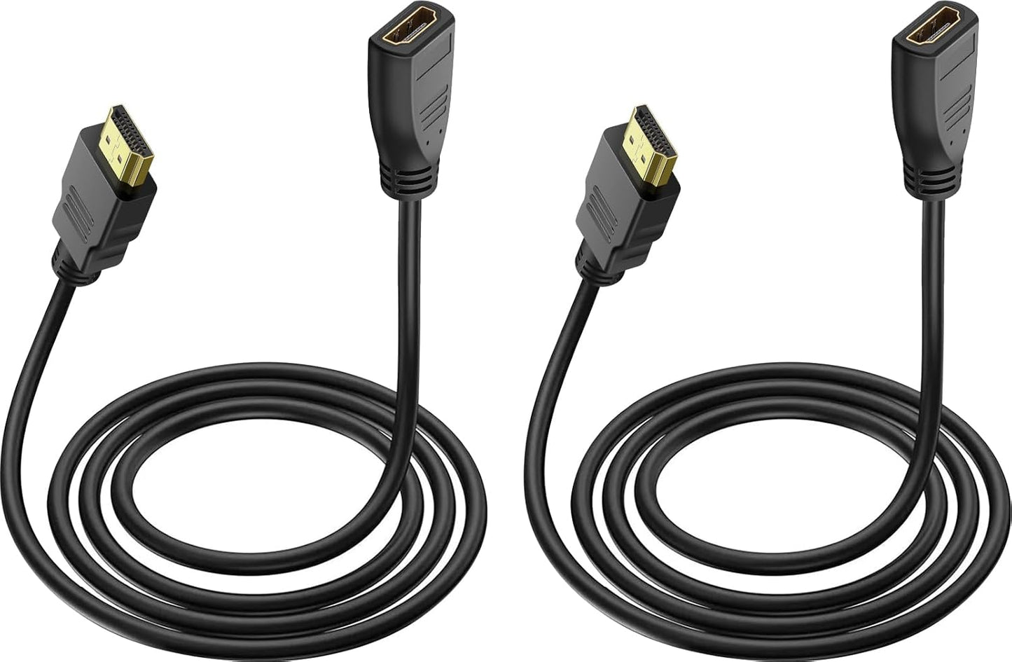 SAISN 3 2 Pack 1080P HDMI Extension Cable Feet, HDMI Extender Cable High Speed HDMI Male to Female Adapter Cable HDMI
