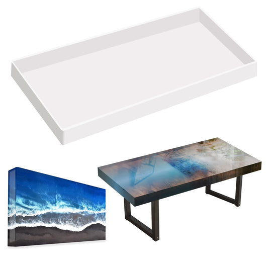 Extra Large Epoxy Resin Mold 22.63x11.81x1.38in, Reusable Resin Molds for River Table, Coffee Table, Trays, Cutting Boards, DIY Resin Art