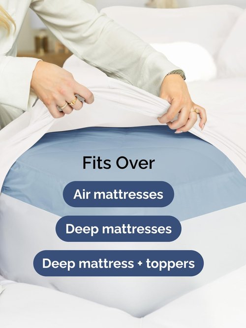 Extra Deep Queen Sheet Set - 4 Piece Breathable Cooling Bed Sheets - Fits 18-24 Inch Mattresses - Ultra Soft, Wrinkle-Free Luxury Bedding - White