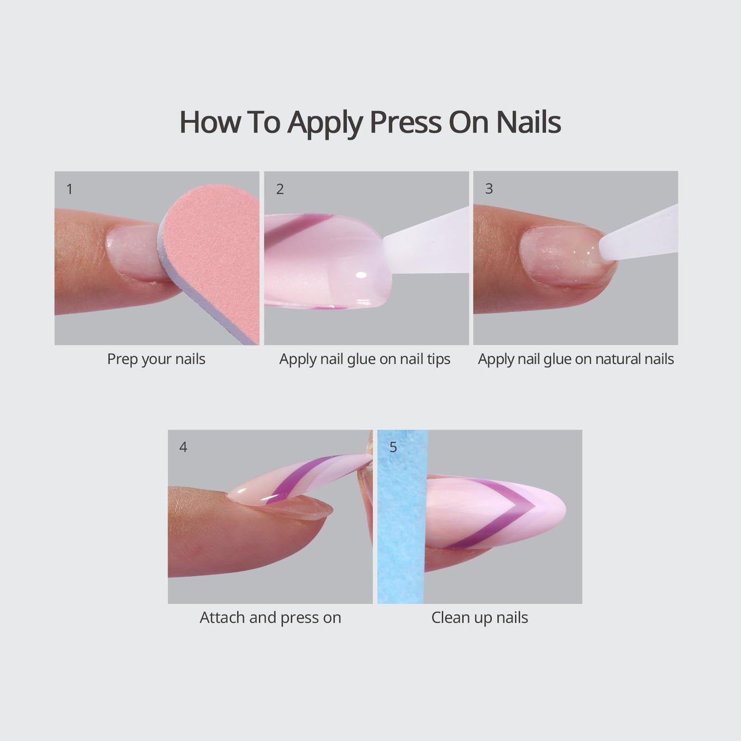 BTArtbox French Tip Press On Nails - Aloha Lei, Easy-to-Apply 3D Flower Medium Almond Press On Nails with Glue and Adhesive Tabs in 15 Sizes - 30 Nails All-in-One Kit