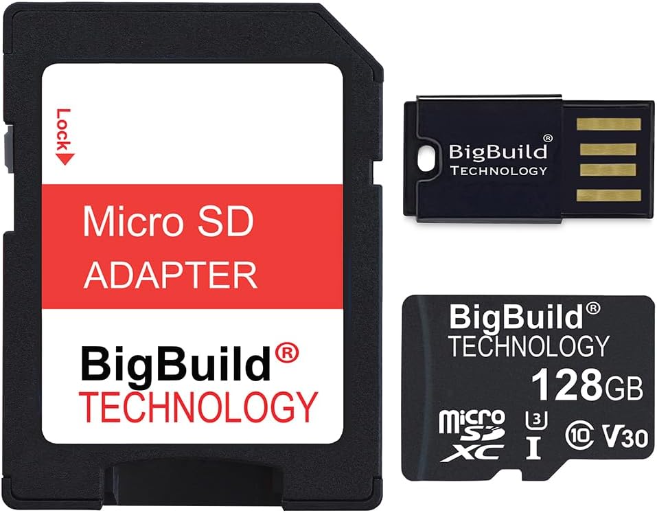 BigBuild Technology 128GB 100MB/s U3 E13, Ultra Fast Micro SDXC Memory Card for Motorola Moto Moto G Pure Cell Phone