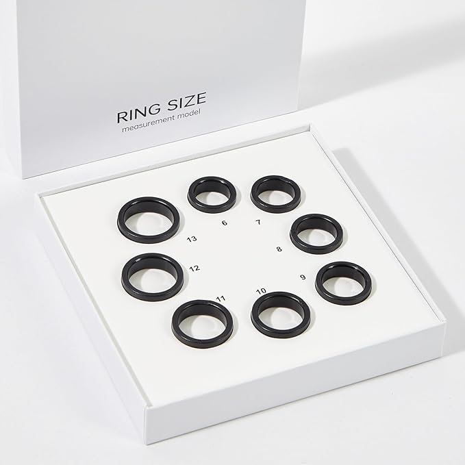 Smart Health Rings for Women Men, Fitness Tracker with Heart Rate, Blood Oxygen, HRV, Sleep Tracker, Step Tracker, No Subscription Fee, IP68 Waterproof Smart Ring (Only Ring Sizing Kit)