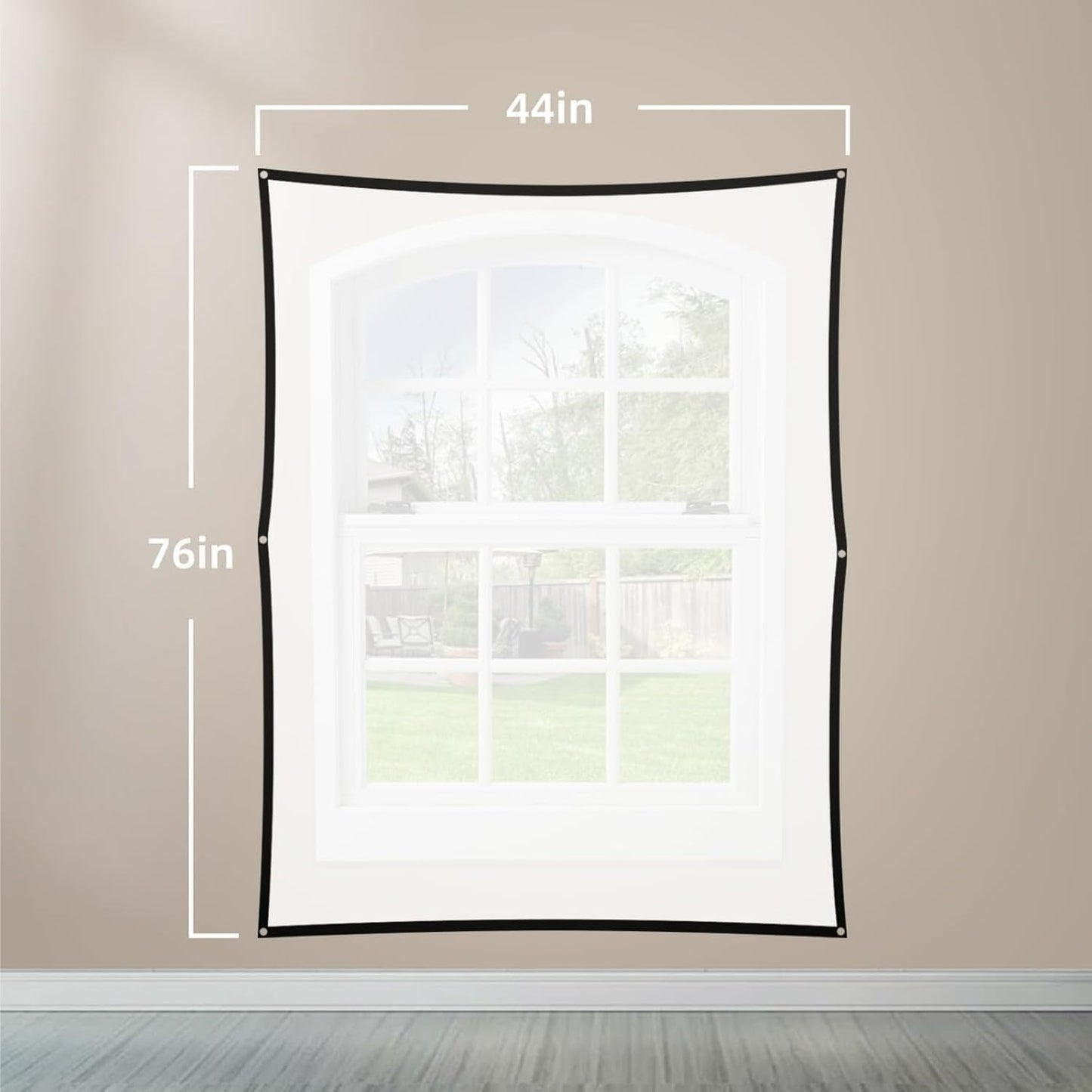 VQM 44"x 76" (80 Inch) Holographic Rear Projection Screen - Foldable & Portable Anti Wrinkle Double Sided Video