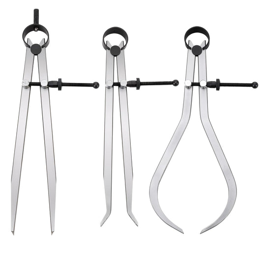 3 Pcs 8 Inch Long Spring Caliper Set, Carbon Steel Outside Divider Caliper Compass, Calipers Measuring Tool for Wood Turning Lathe Projects