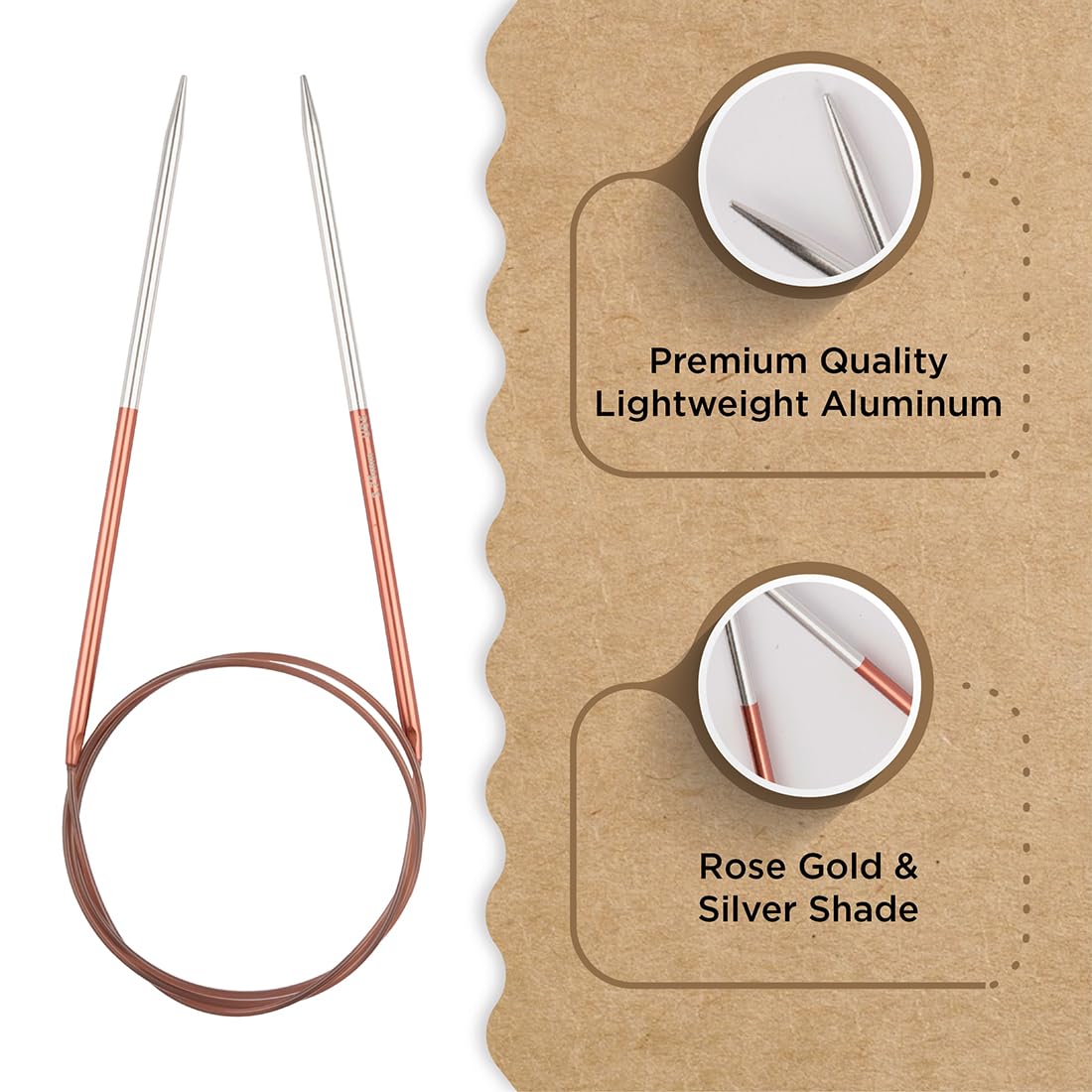 Knitter’s Pride Rosemist Fixed Circular Needles 16"" (40cm) – US Size 6 (4mm)