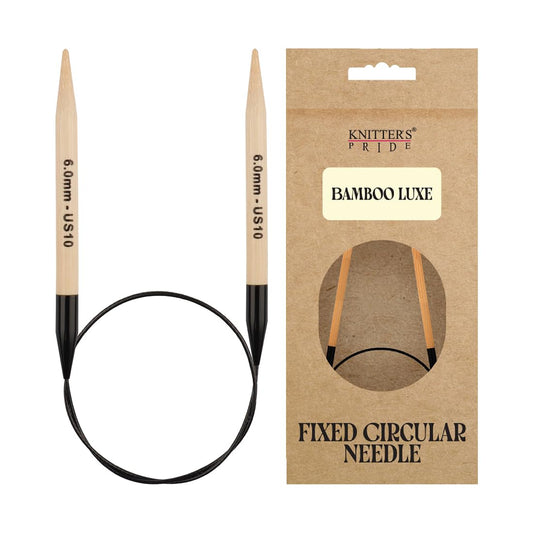 Knitter’s Pride Bamboo Luxe Fixed Circular Needles 24"" (60cm) – US Size 10 (6mm)