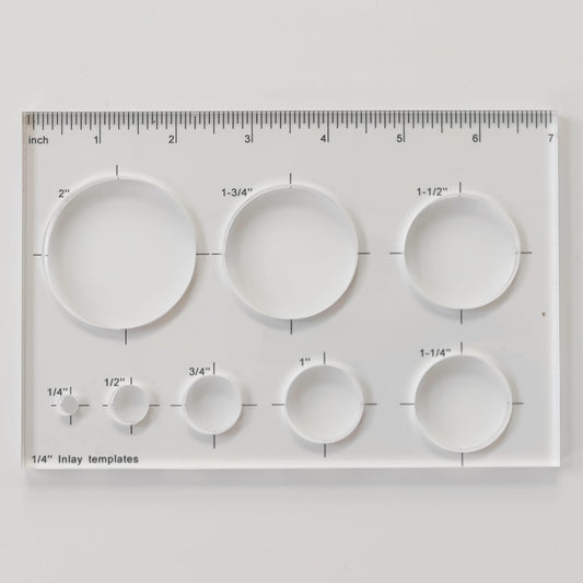 Kingria 8 in1 Bowtie Jia Router Template for Woodworking 1/4'' Thick DIY Router Template Jig Kit Acrylic Circle Inlay Template Decorative Guide (Circle)