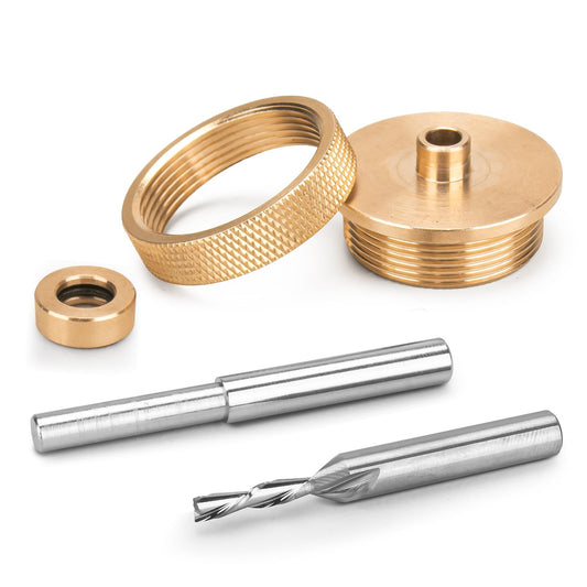 Router Inlay Bushing Kit Replacement for Router Template Guide Set Solid Brass Router Inlay Kit 71333 Fits for 1/4 Router Templates for Wood.