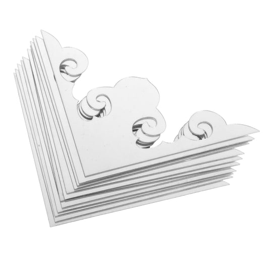 STOBOK 12pcs Mirror Corner Stickers Acrylic Wall Decals for Living Cabinet Decor Self-Adhesive Mirror Edges Modern Vintage Style