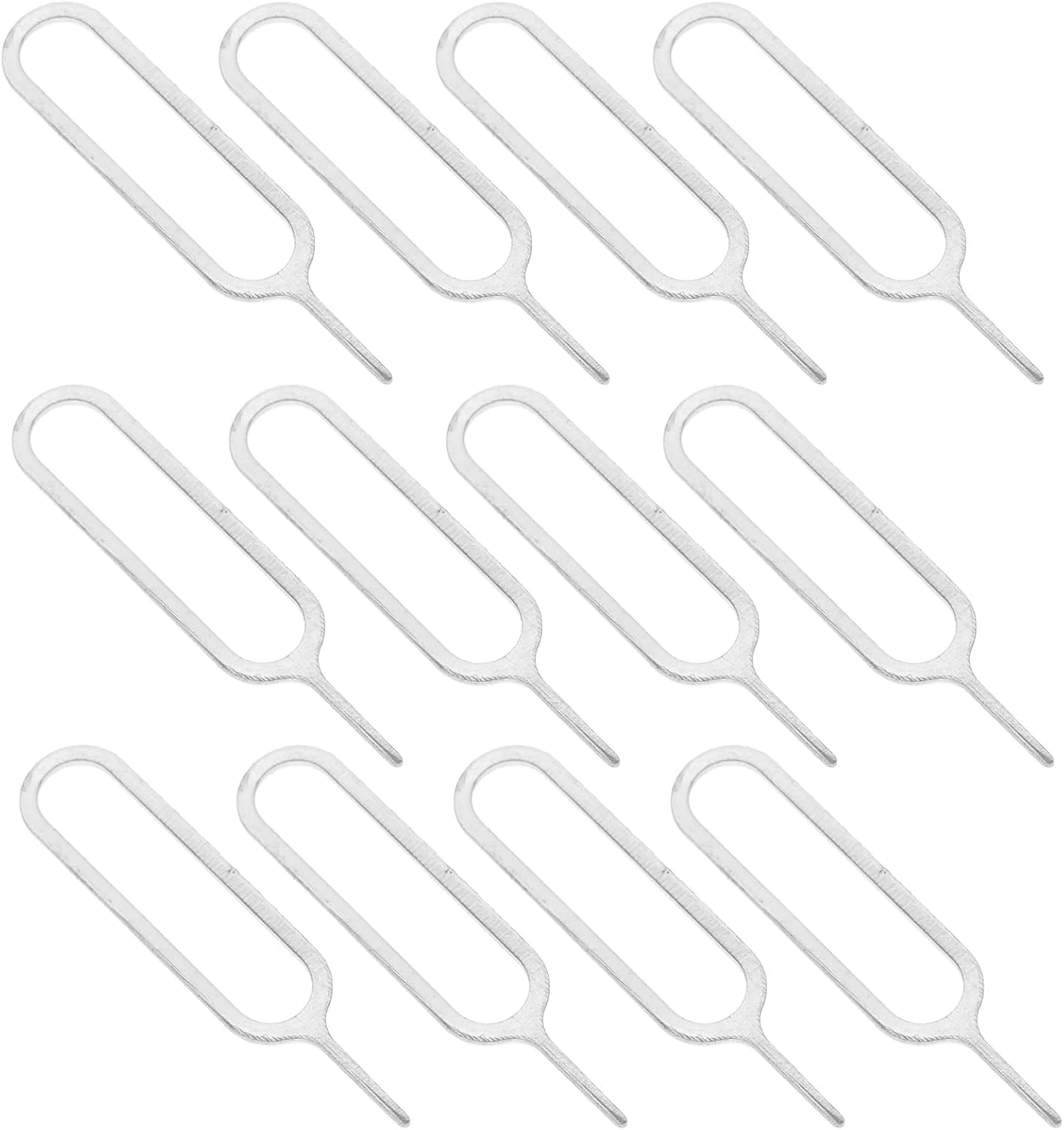 500pcs DOITOOL Sim Card Tray Eject Pins Universal Sim Extractor Tool for Smartphones and Tablets Silver Durable Removal