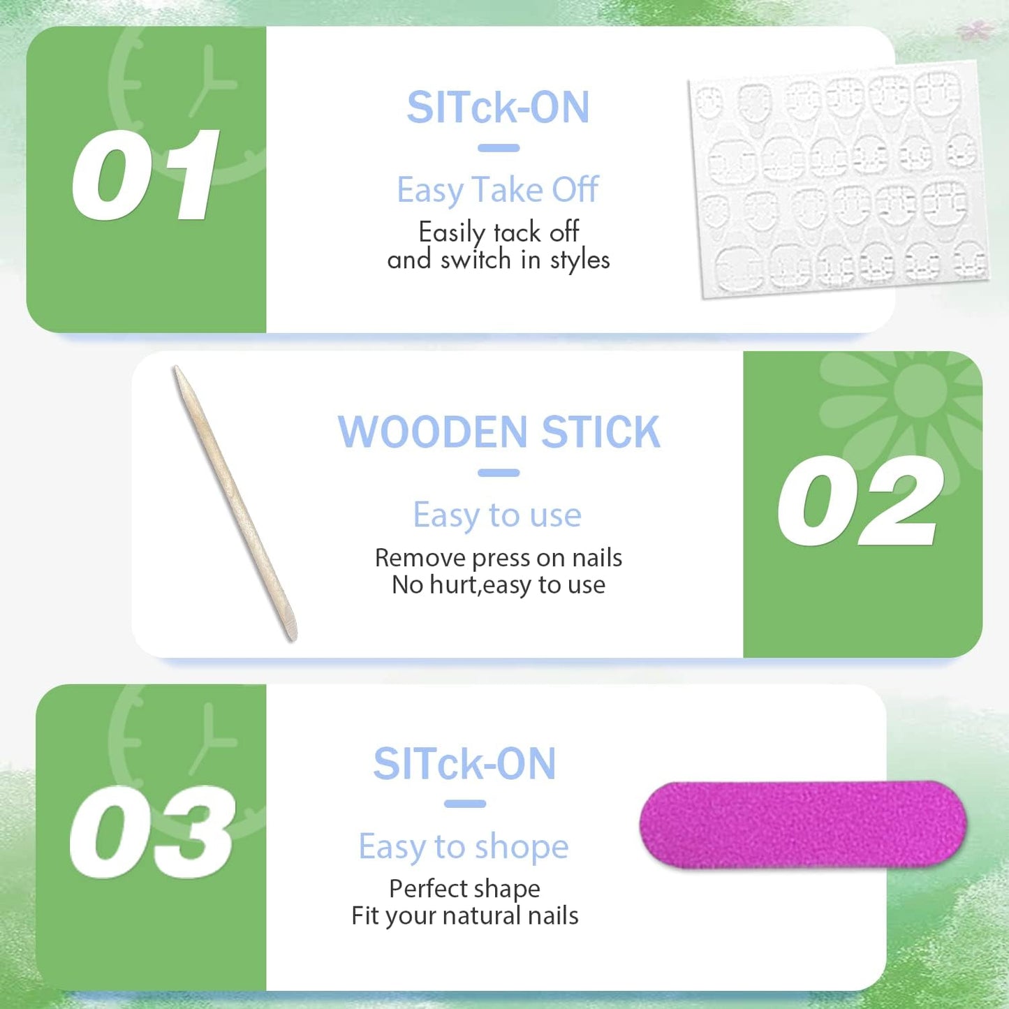 Neon Green Press On Nails Medium Long Square, Xcreando Medium Coffin Nails Acrylic Press ons Glue on Nails Long Length, Solid Color Fake Nail for Women, Natural Thick Artificial Nail Stick on