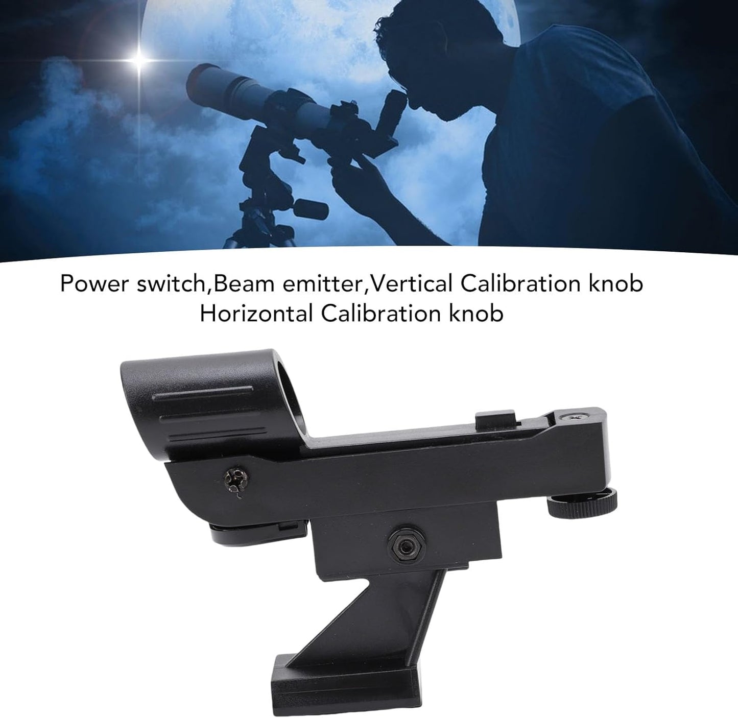 Zopsc 80 90 130EQ Telescope Finder Scope, LED Dot Viewfinder with Brightness Adjustment and Quick Alignment, Universal